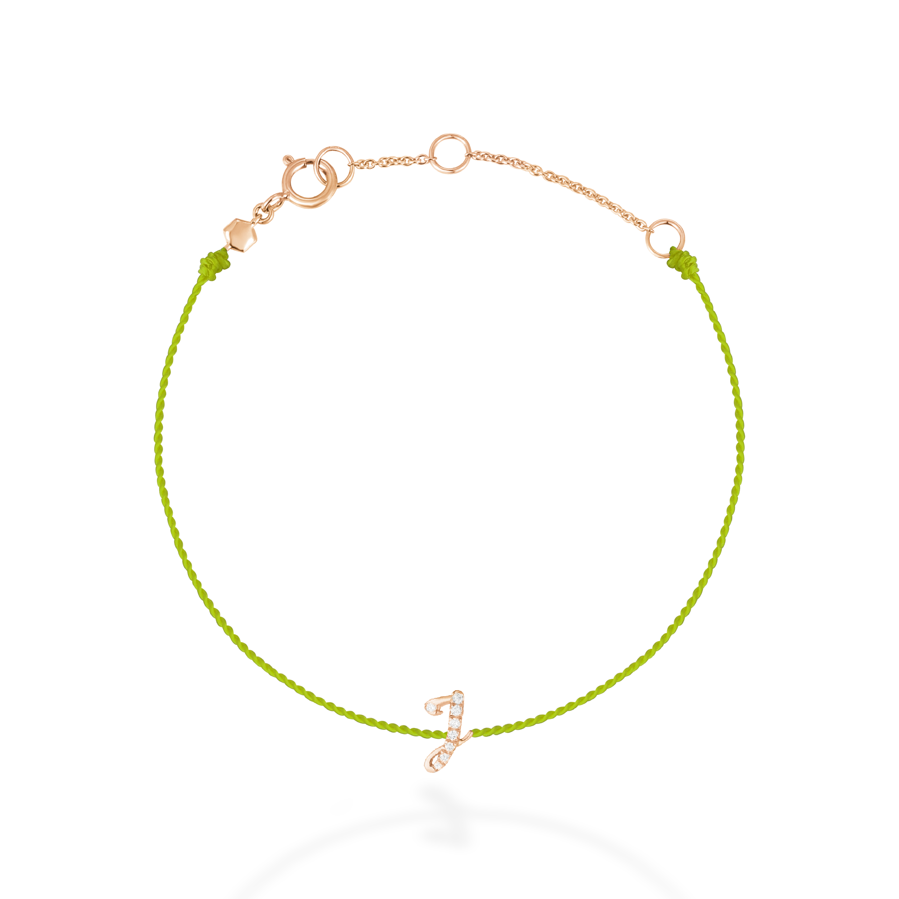 "J" string bracelet